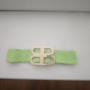 Bronx and Banco Green Belt with Gold Buckle